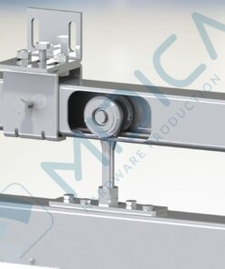 Alternative view of Cărucior 2 role cu rulment pentru șină STRELA 57, capacitate 380 kg/buc.