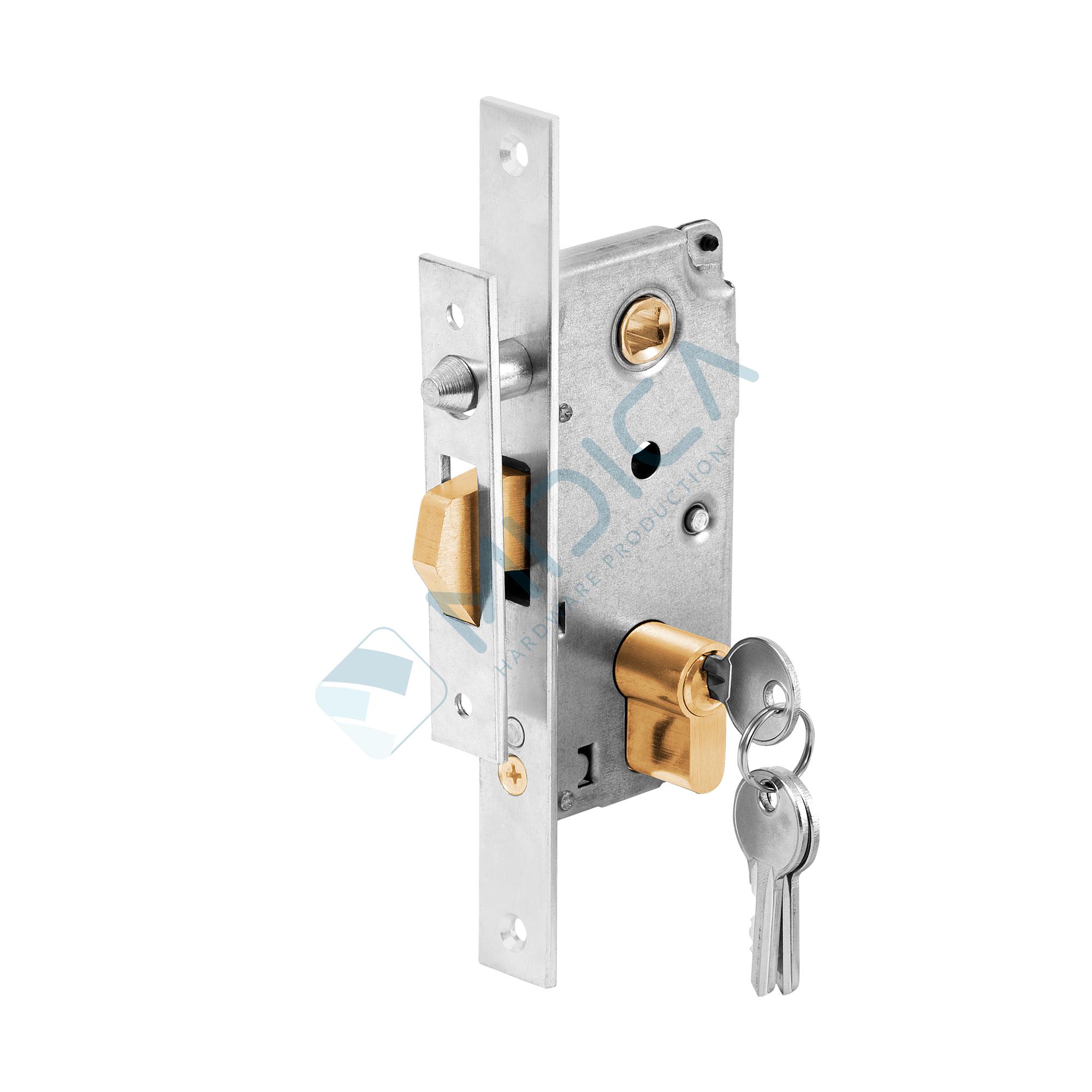 Broască cu cilindru pentru poartă cu profil de min. 60 mm, L=188 mm
