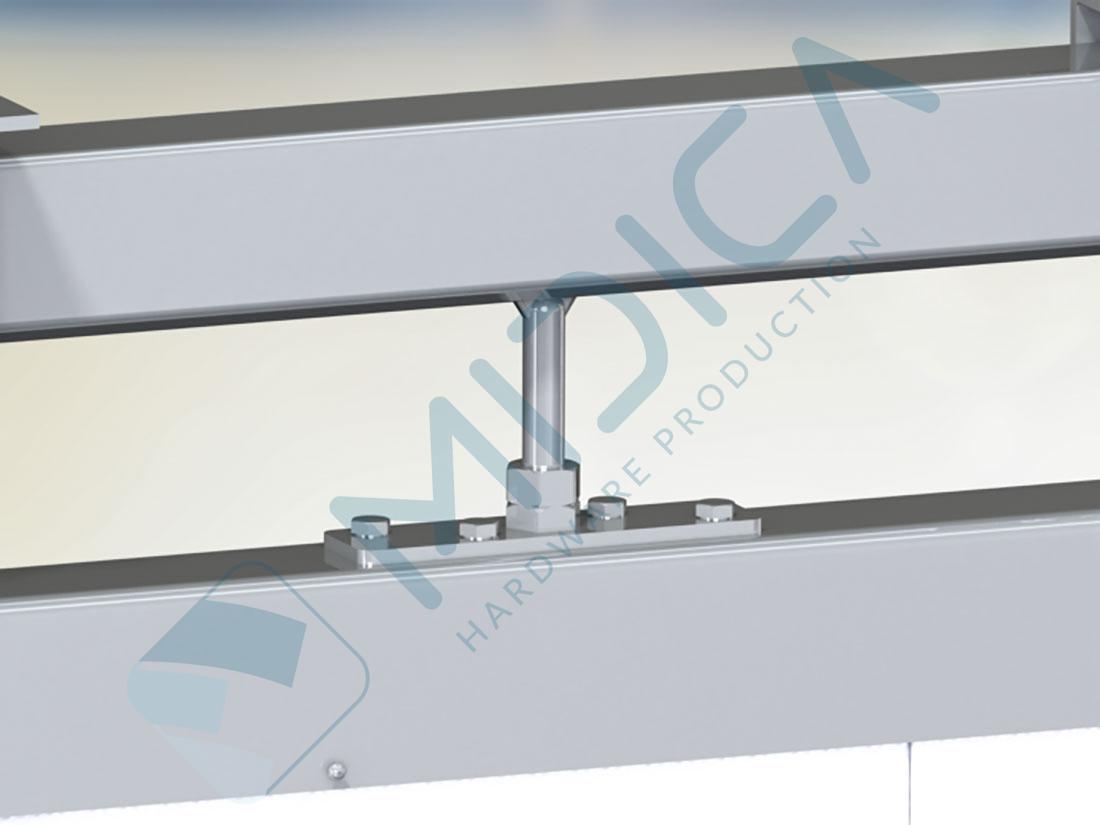 Plăcuță fixare cărucior pe cantul ușii M8 - imagine 2