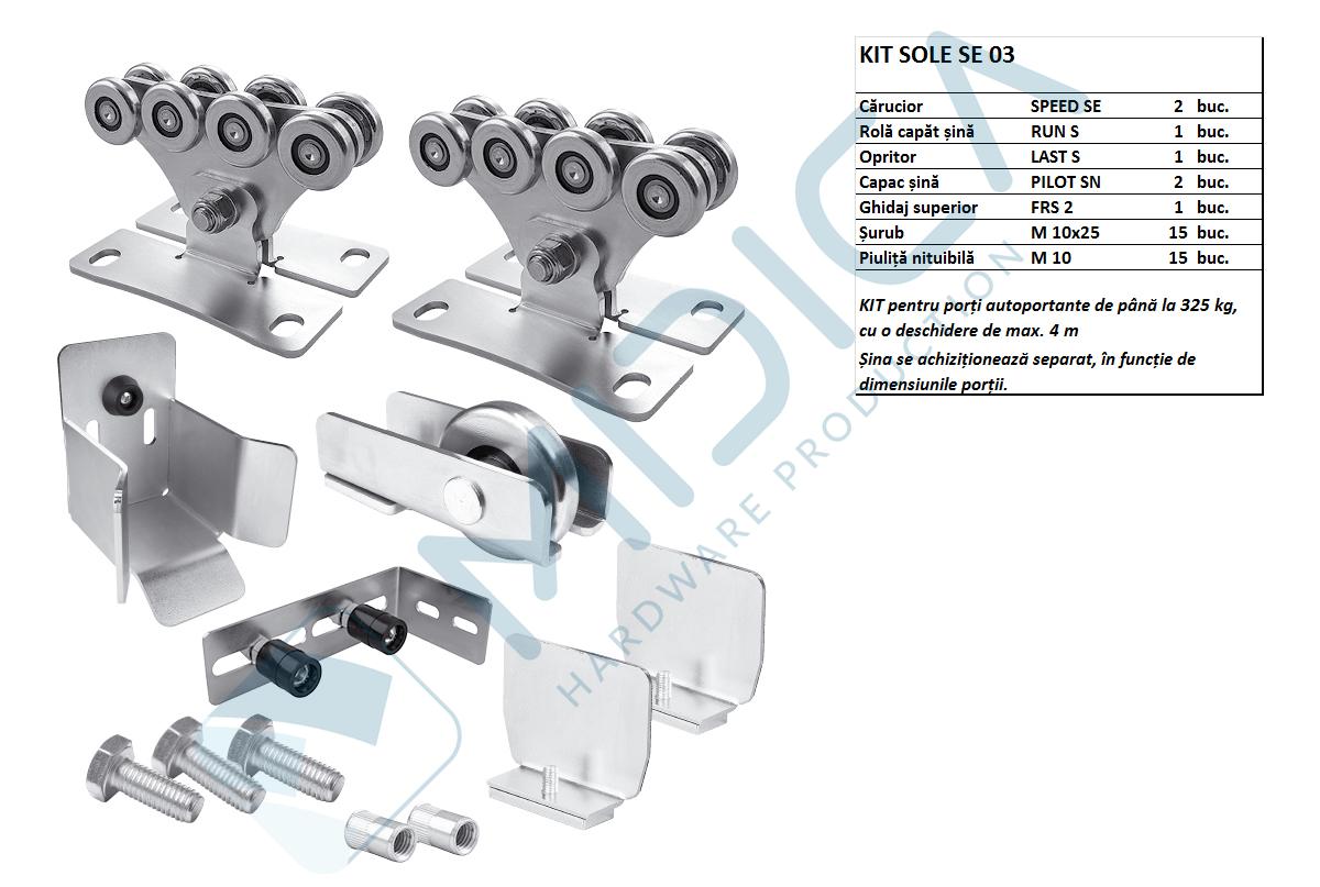 Kit autoportantă S1: G=325 kg, D=4 m, fără șină - imagine 2