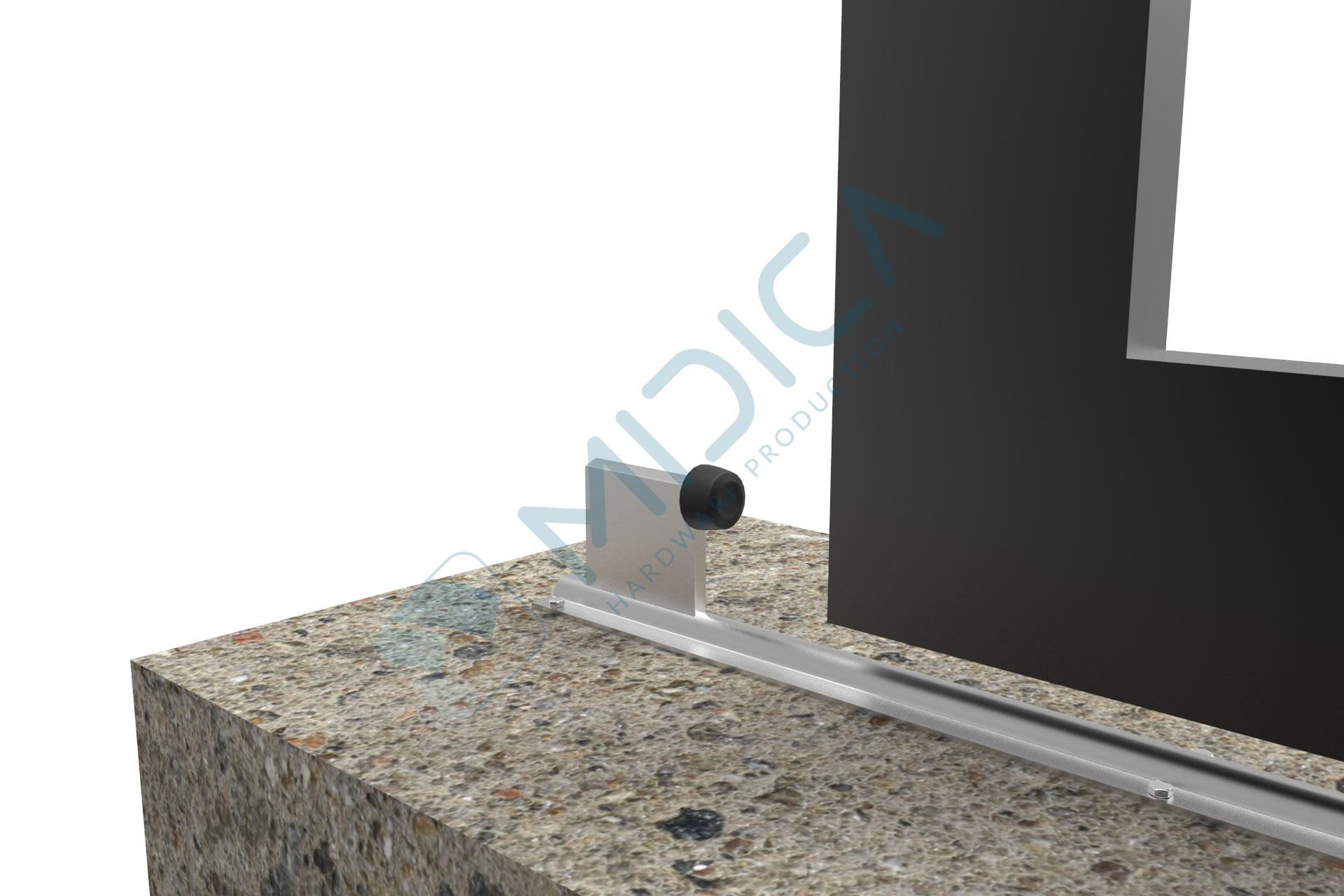 Opritor de poartă sudabil H=110 mm, zincat - imagine 2