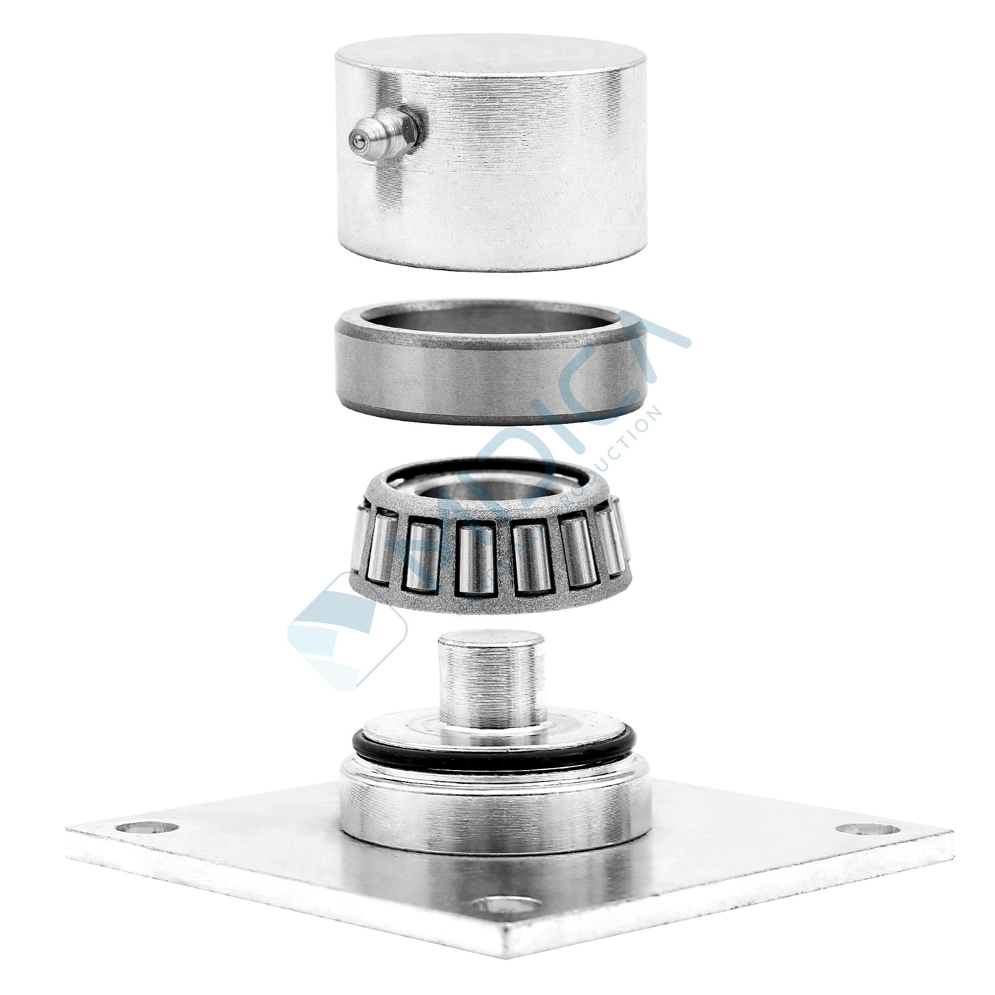 Pivot inferior cu talpă și rulment, D=50 mm, zincat - imagine 2