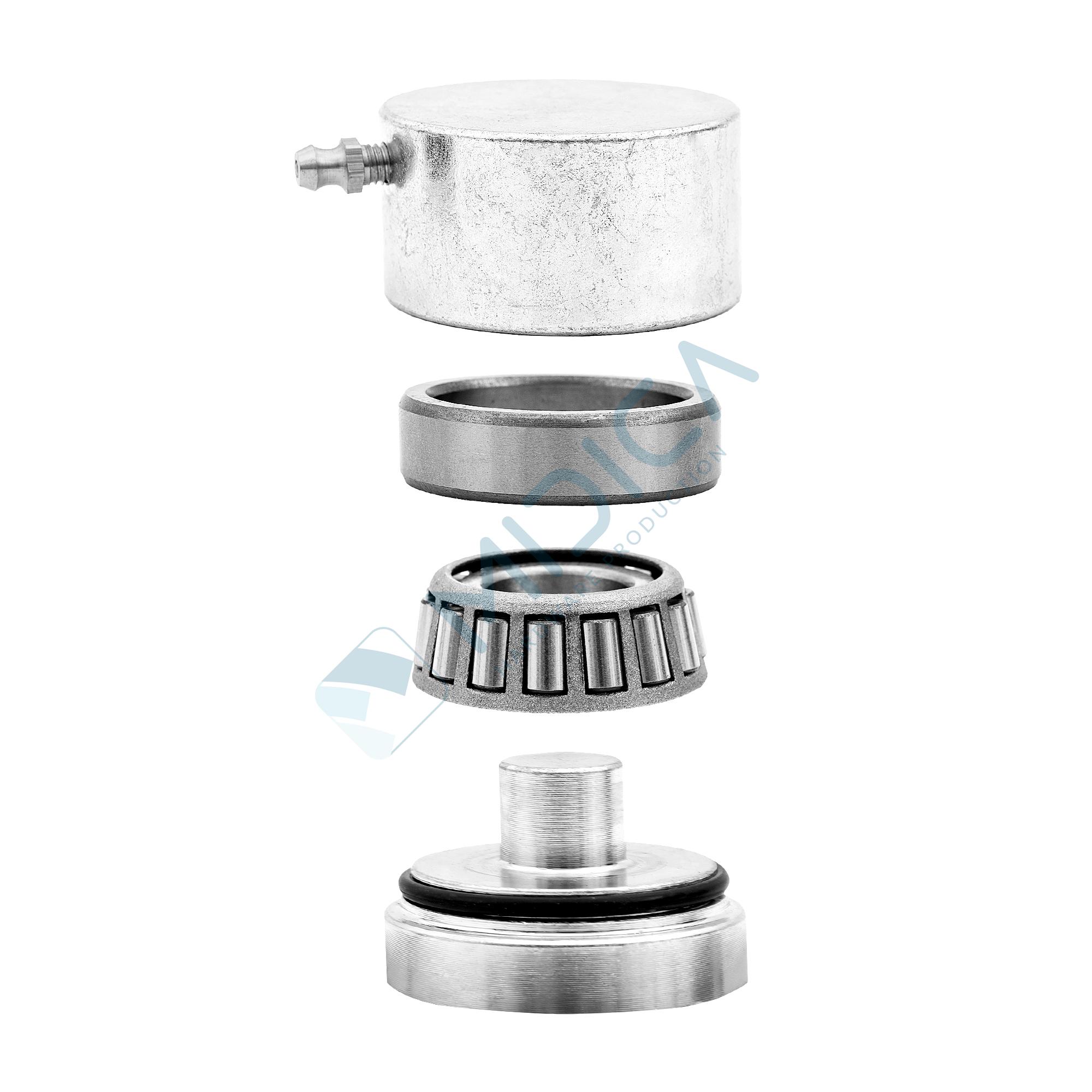 Pivot inferior sudabil cu rulment, D=50 mm, zincat