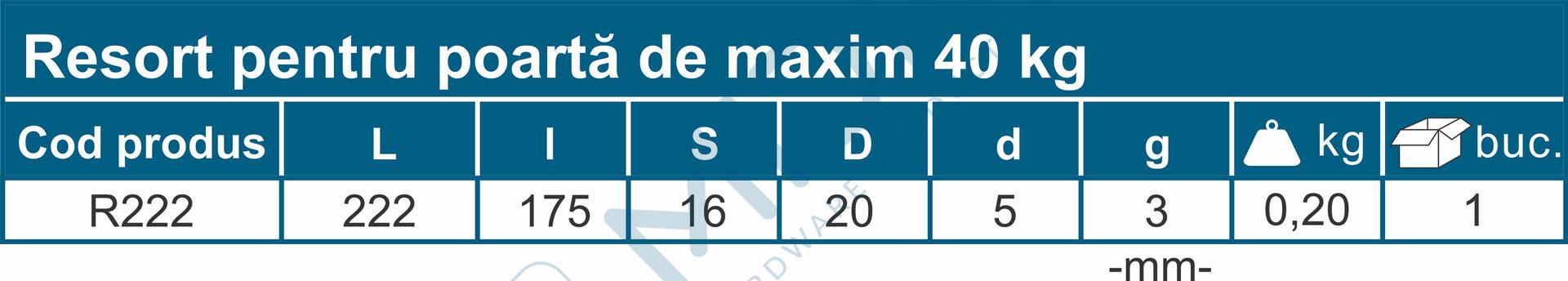 Resort pentru poartă de maxim 40 kg - imagine 4