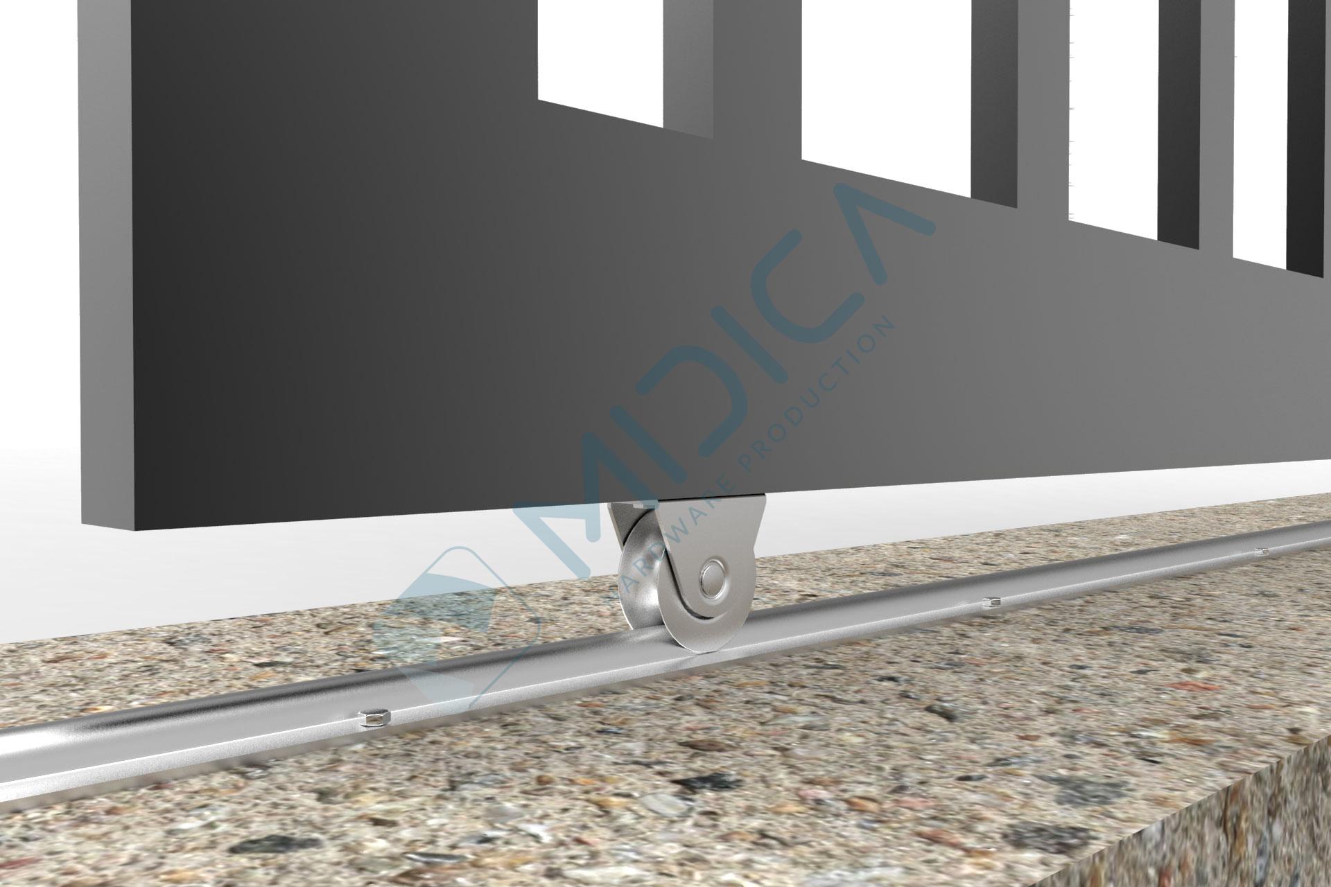 Rolă cu suport exterior profil R, D=20 mm, 1 rulment - imagine 2