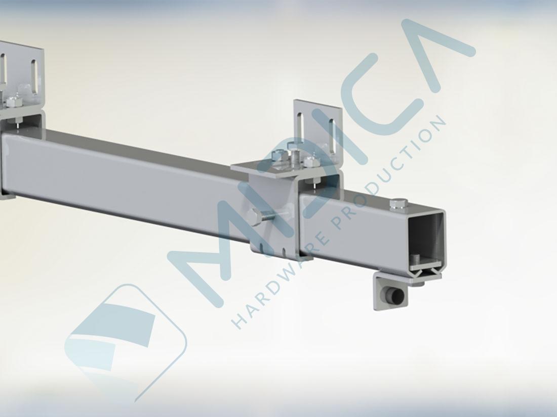 Șină zincată 42x53mm pentru ușă - imagine 2