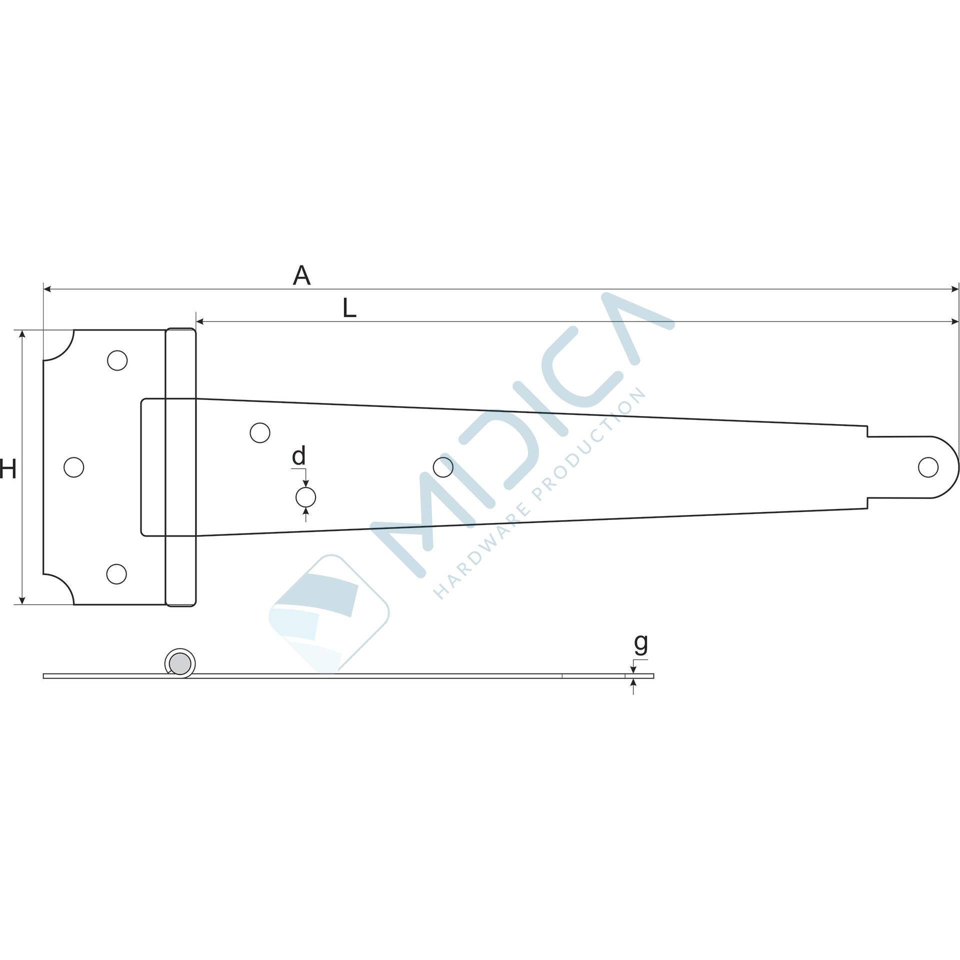 Balama TIP T 250x2.00 mm zincată - imagine 3