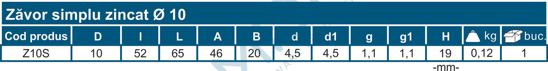 Zăvor simplu zincat Ø 10 - imagine 4