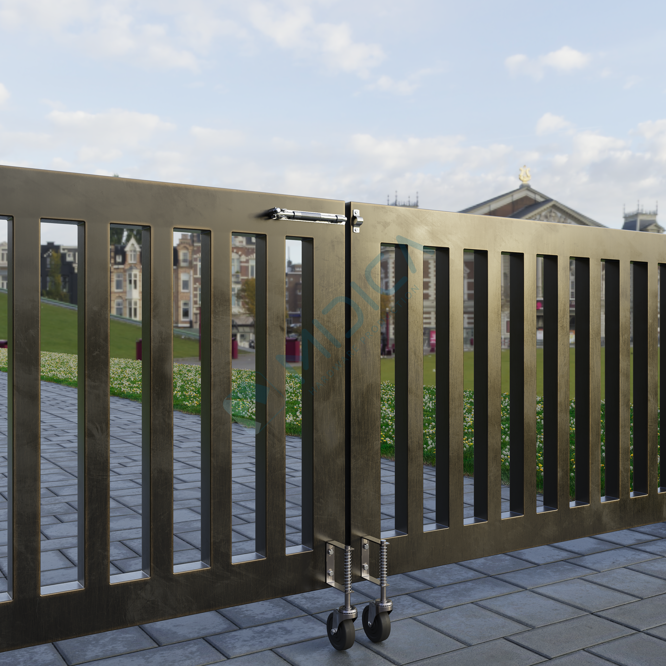 Zăvor aplicabil cu resort pentru poartă, L=200 - imagine 2